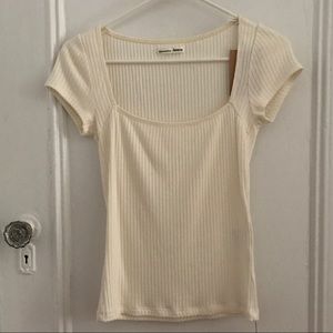 Reformation Bardot Top in Ivory